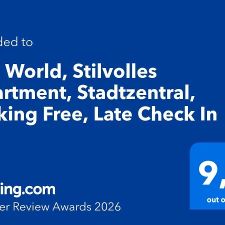 The World, Stilvolles Apartment, Stadtzentral, Parking Free, Late Check In Appartement Magdebourg