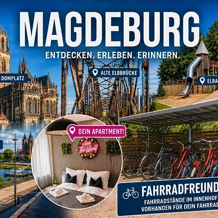 The World, Stilvolles Apartment, Stadtzentral, Parking Free, Late Check In شقة ماغديبورغ